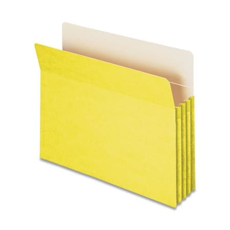 Smead Smead, COLORED FILE POCKETS, 3.5in EXPANSION, LETTER SIZE, YELLOW 73233